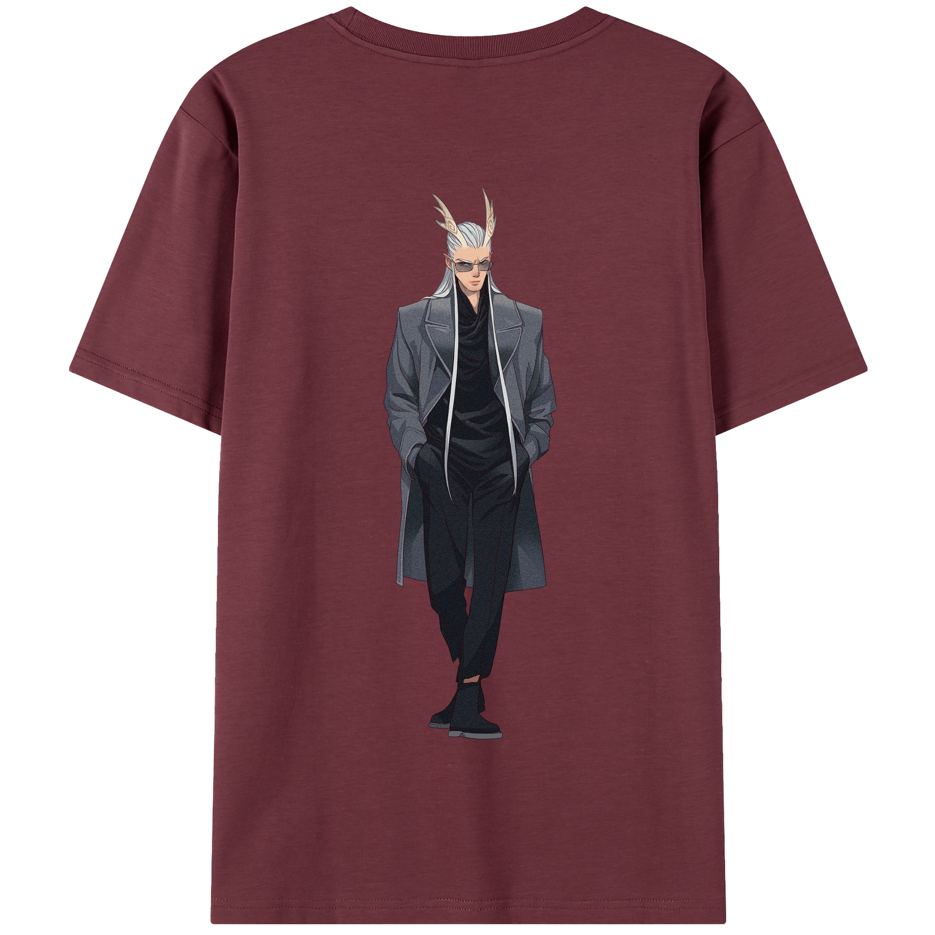 （画像用） Ne Zha 2 ナタ 魔童の大暴れ 綿100％半袖Tシャツ（背面プリント）